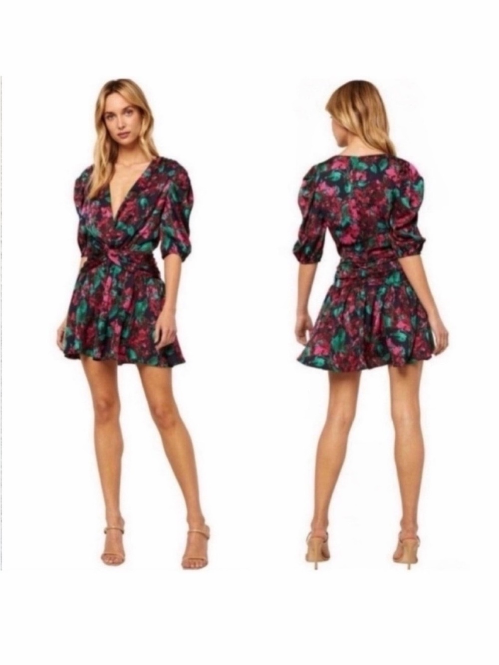 MISA Los Angeles Narcissa Enchanted Floral Mini Dress Size M